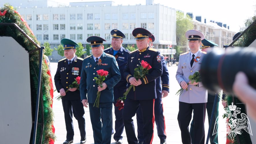 Начальник регионального Управления Росгвардии принял участие в торжественных мероприятиях в честь 78 годовщины Дня Победы  прошедших в Белгороде  