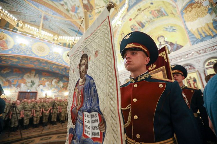 В День крещения Руси в Главном храме Росгвардии прошло праздничное богослужение, посвященное Святому равноапостольному князю Владимиру