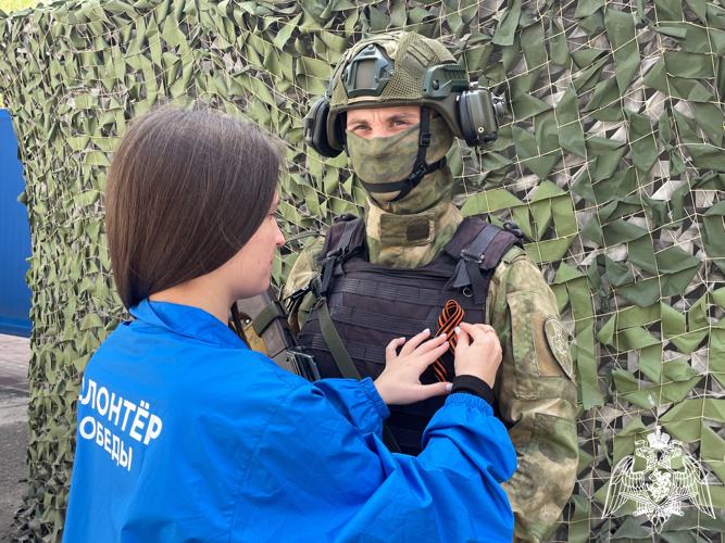 Белгородские росгвардейцы поддержали  Всероссийскую патриотическую  акцию  «Георгиевская ленточка»