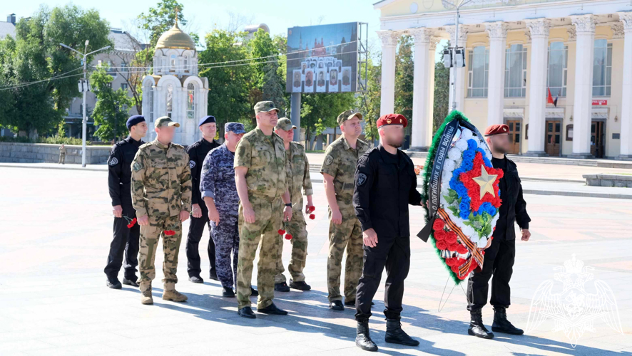 Белгородские росгвардейцы приняли участие в патриотической акции «Волна памяти»