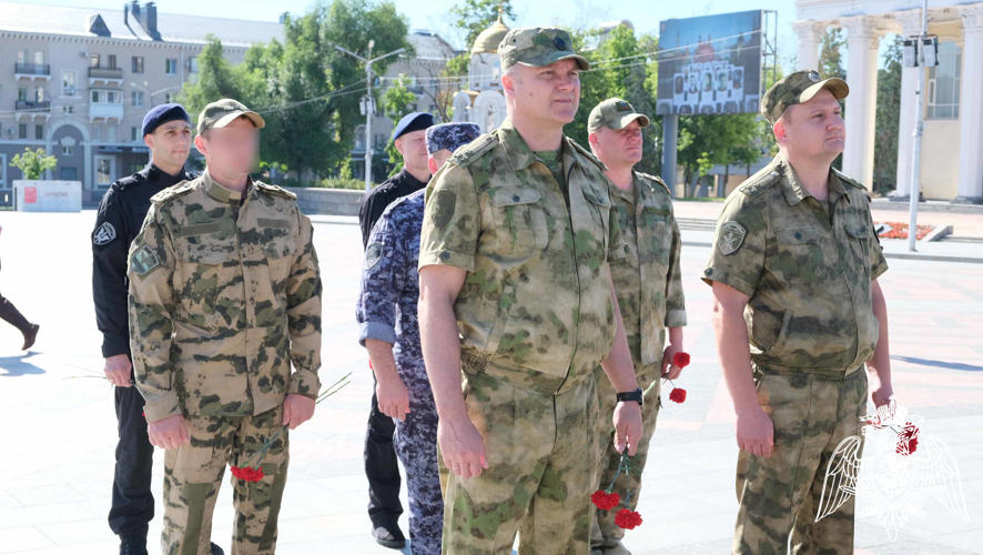 Белгородские росгвардейцы приняли участие в патриотической акции «Волна памяти»