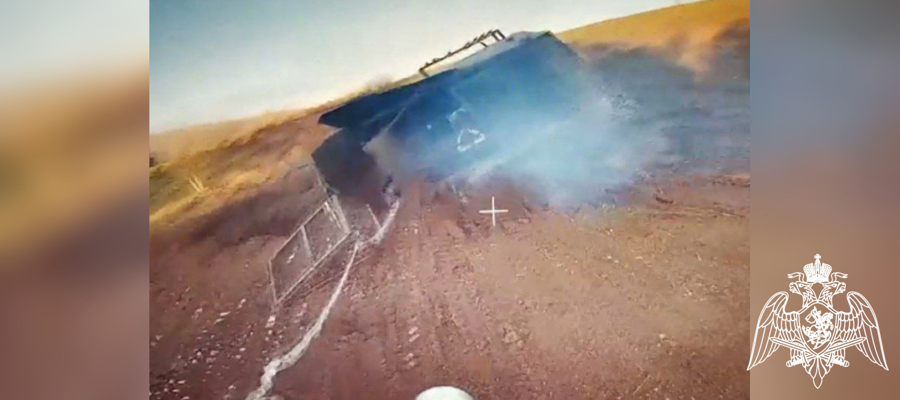 Росгвардейцы уничтожили американский танк М1 Abrams боевиков ВСУ в Харьковской области