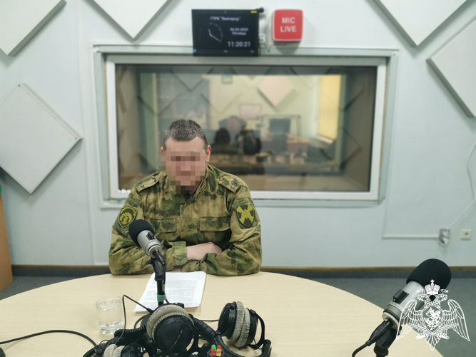 В Белгороде росгвардеец выступил в ведомственной радиорубрике «Росгвардия. Актуально»