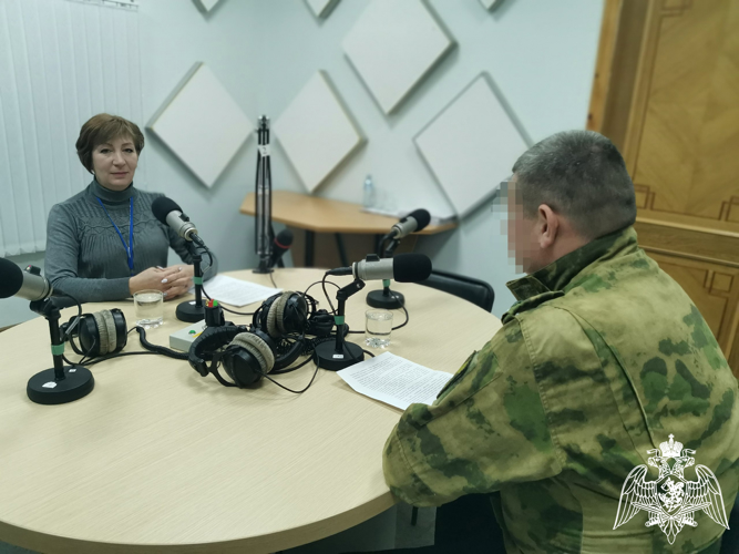 В Белгороде росгвардеец выступил в ведомственной радиорубрике «Росгвардия. Актуально»