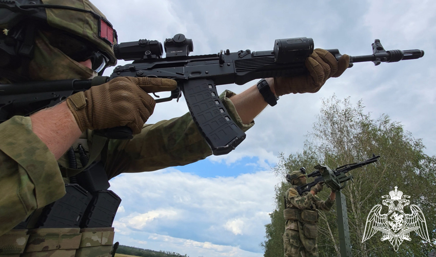 ОМОН Росгвардии уничтожает БПЛА ВСУ в Белгородской области 