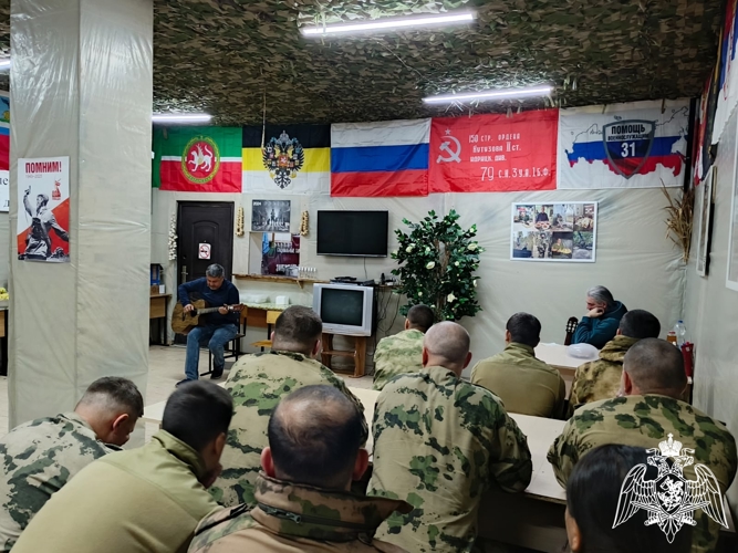 В Белгородской области для росгвардейцев, участвующих в прикрытии государственной границы,  состоялся патриотический концерт