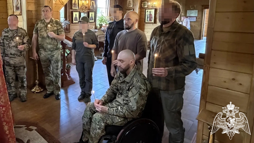 Росгвардейцы, выполняющие задачи по прикрытию белгородского приграничья, приняли участие в праздничной литургии в день Вознесения Господня