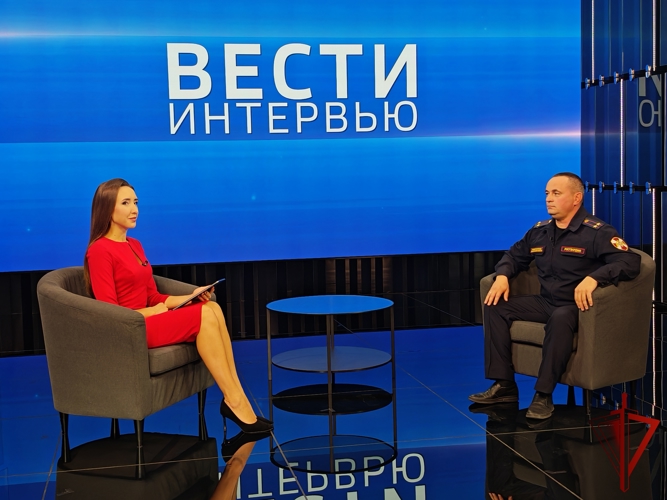 Сотрудник регионального управления Росгвардии стал гостем программы «Интервью» на ГТРК «Белгород»
